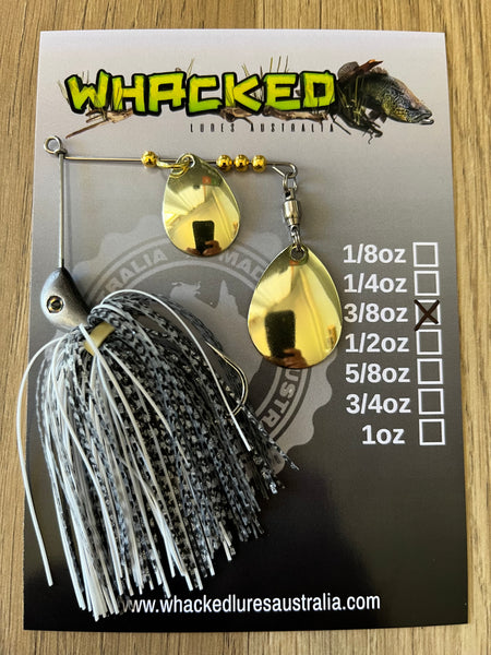 3/8oz Compact Spinnerbait ~ BONY BREAM (Gold Blades)