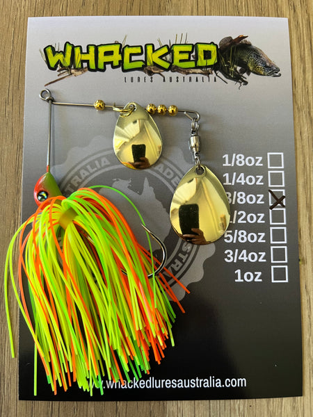 3/8oz Compact Spinnerbait ~ CITRUS (Gold Blades)