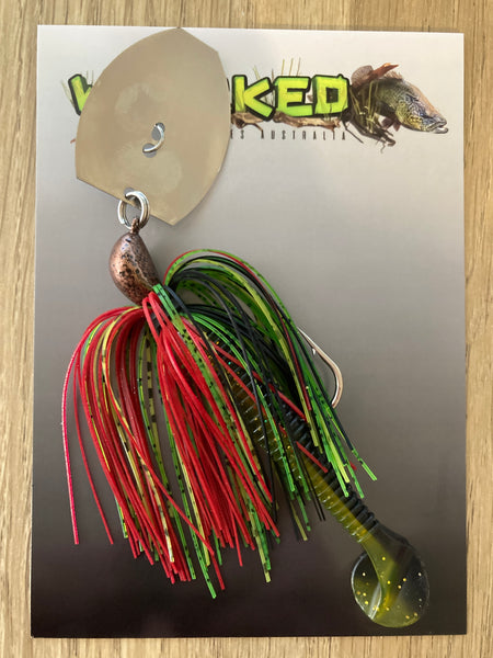 1/2oz CHATTERBAIT ~ REDFIN GREEN ~ Paddle Tail Trailer