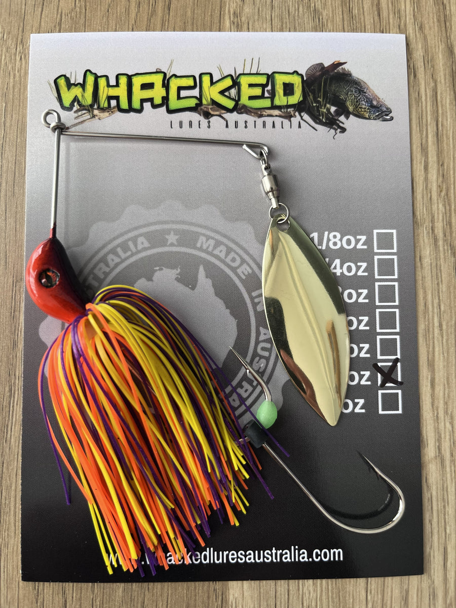 3/4oz Compact Single Willow Blade 'Cod Series' Spinnerbait ~ SUNSET OR ...