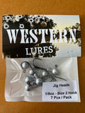 WESTERN LURES - Jig Heads (1/4oz, 1/6oz, 1/8oz)