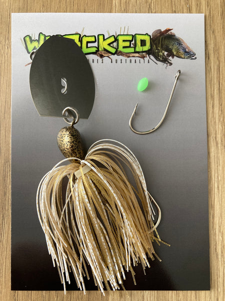 1oz 'Rig your own Trailer' Chatterbait Kit - WHITE GOLD