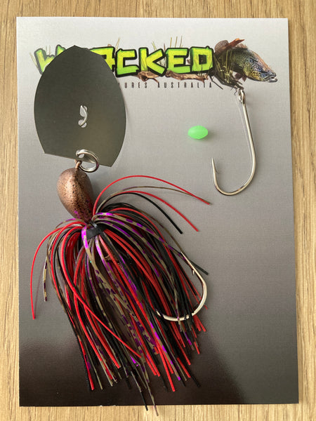 1oz 'Rig your own Trailer' Chatterbait Kit - EVIL RED CRAW