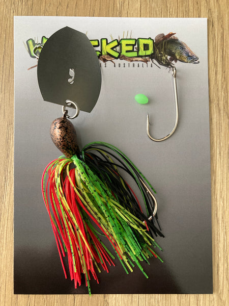 1oz 'Rig your own Trailer' Chatterbait Kit - REDFIN GREEN