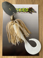 3/4oz CHATTERBAIT ~ WHITE GOLD ~ Grub Trailer