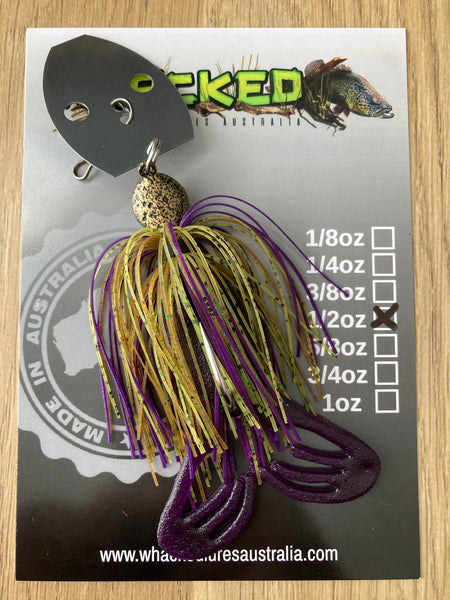 1/2oz Toad CHATTERBAIT ~ WASABI PURPLE