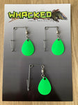 3 x Small Beetle / Jig Spins ~ Lime Green