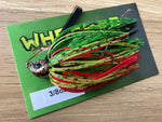 3/8oz WHACKED POISON TAIL JIG ~ REDFIN GREEN