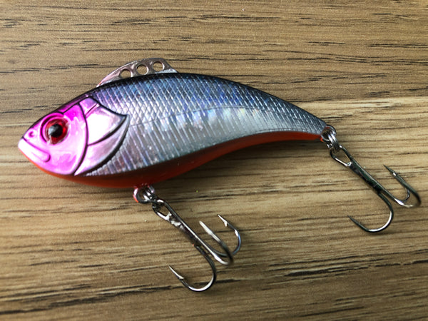 6.5cm / 13gm Hard Vibe Lure ~ PINK FACED SILVER