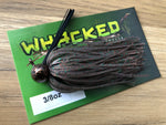 3/8oz WHACKED FOOTBALL JIG - SWAMP MONSTER