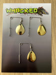 3 x Small Beetle / Jig Spins ~ Gold